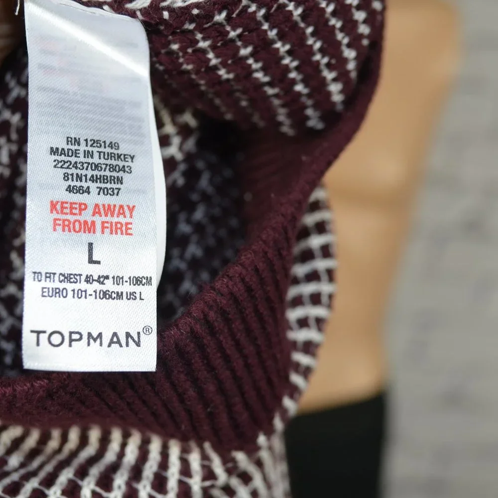 Mens Topman Crewneck Sweater size large - Picture 10 of 12